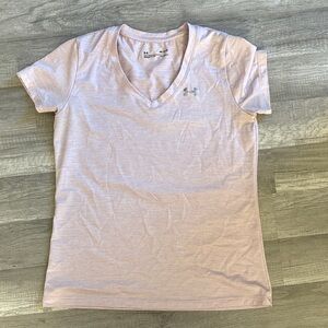 Under Armour Women's Light Pink V-Neck Tee